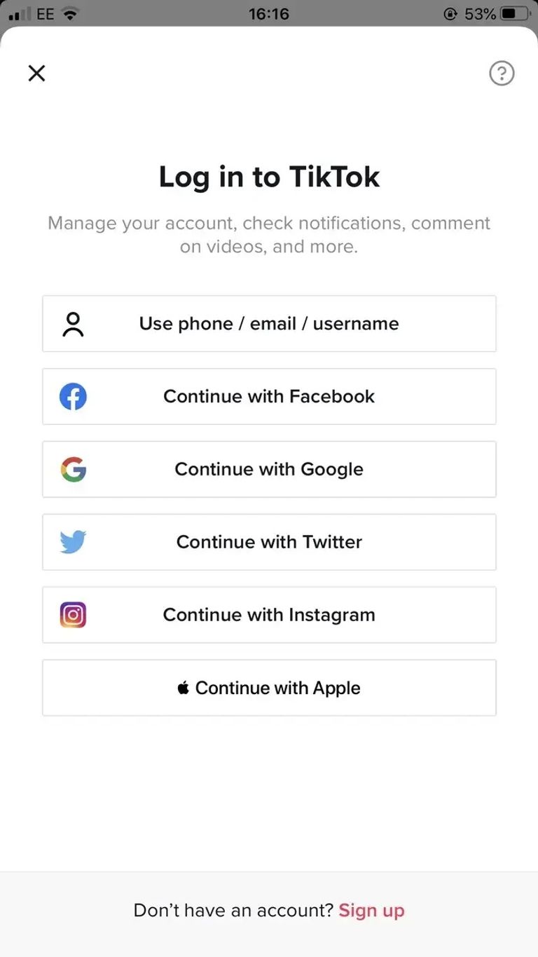 حساب تيك توك