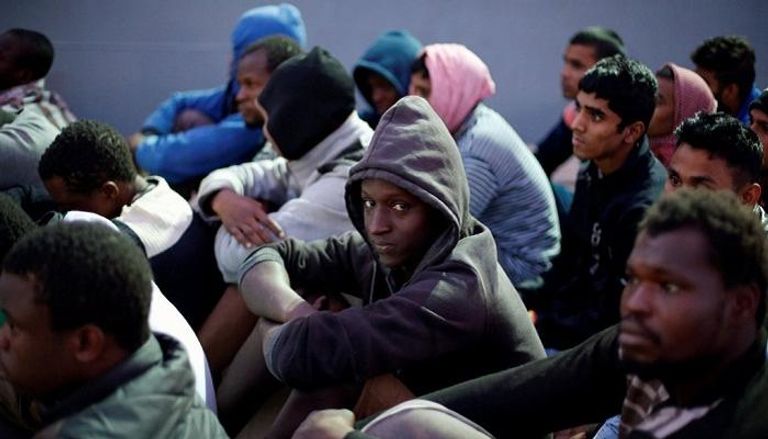 أحد مراكز احتجاز المهاجرين غير الشرعيين غرب ليبيا