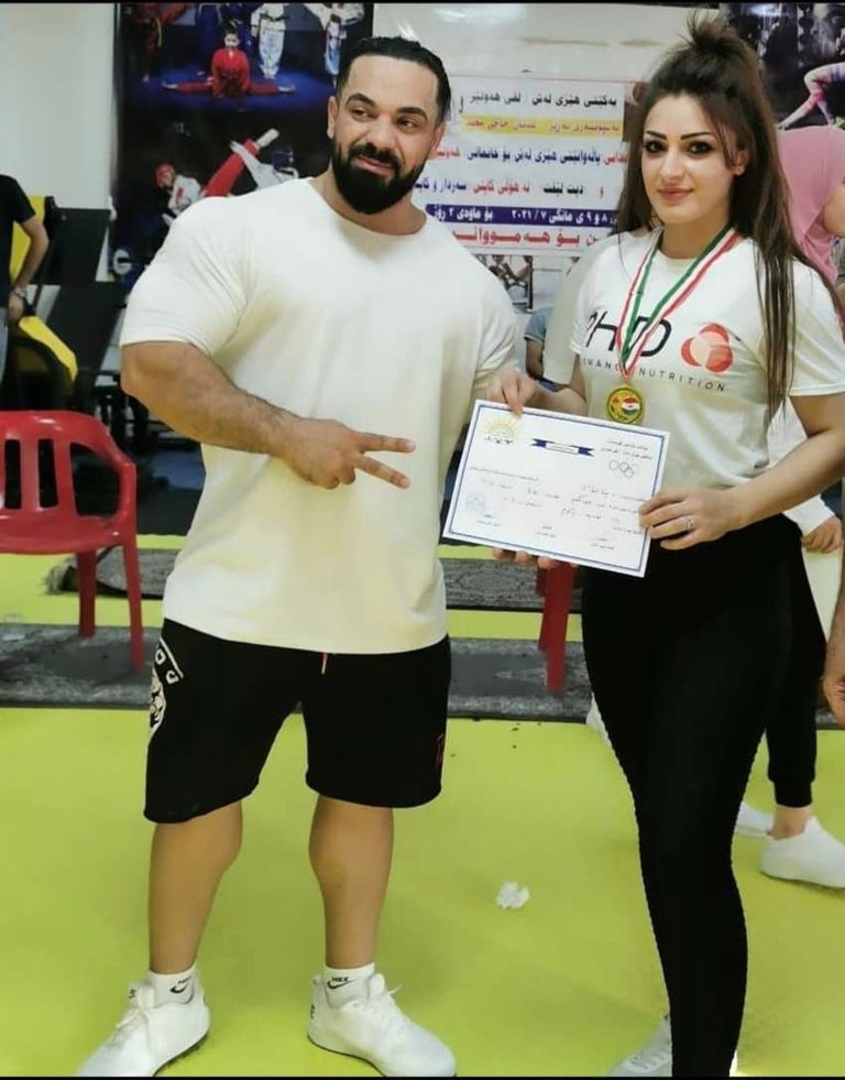 العراقية دينا فؤاد بطلة العراق لألعاب القوى البدنية دينا فؤاد