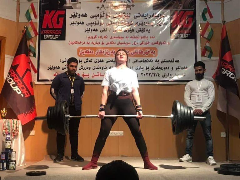 دينا فؤاد بطلة العراق لألعاب القوى البدنية دينا فؤاد