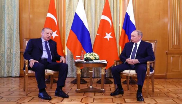 جانب من لقاء بوتين وأردوغان في سوتشي