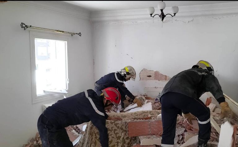 جانب من أضرار الانفجار