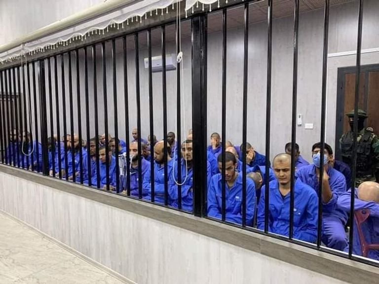 جانب من محاكمة الدواعش 