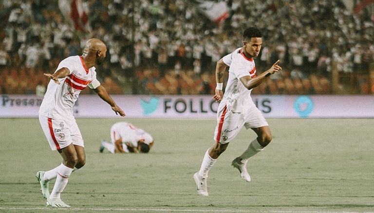 سيف الجزيري وشيكابالا خلال مباراة الزمالك ضد المقاصة