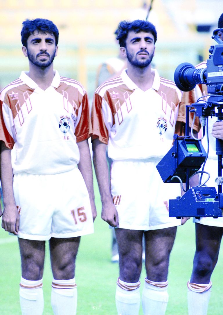 عيسى وإبراهيم مير نجما منتخب الإمارات السابقان التوأم حسام وإبراهيم حسن بقميص الأهلي