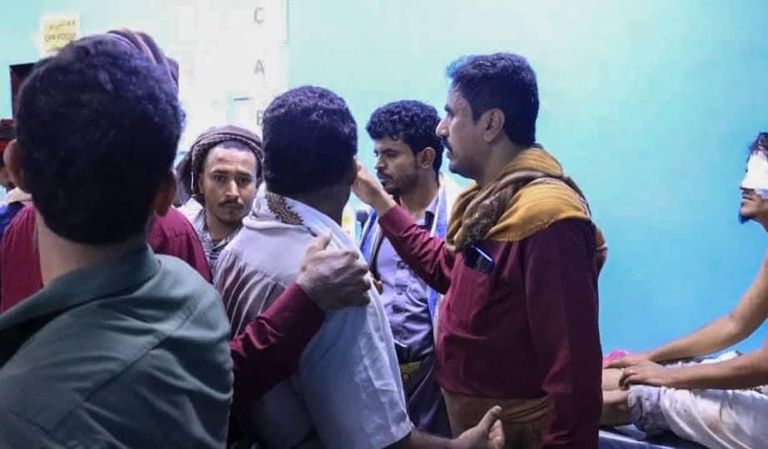 العميد الجبواني لدى تفقده ضحايا التمرد الإخواني في عتق