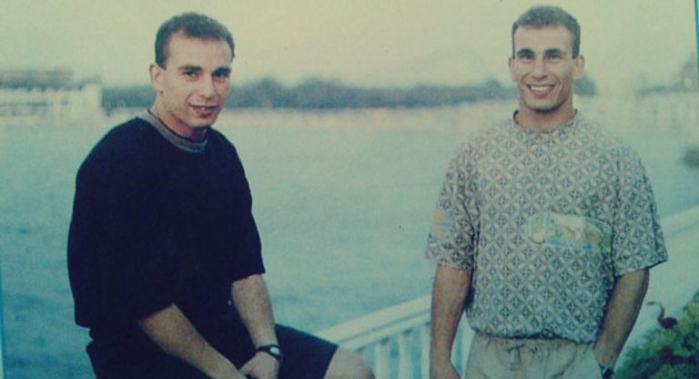 حسام وإبراهيم حسن حسام حسن بقميص الأهلي والزمالك