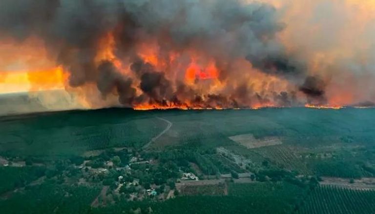 حرائق الغابات في جنوب فرنسا