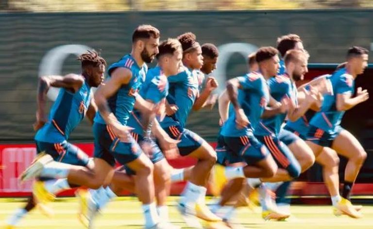 رونالدو يتفوق في الركض على زملائه في مانشستر يونايتد