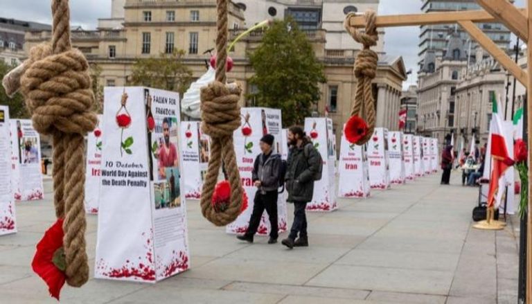 حملة في لندن للاحتجاج على تطبيق إيران لعقوبة الإعدام 