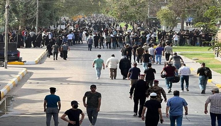 العراقيون يتوافدون للمشاركة في المظاهرة