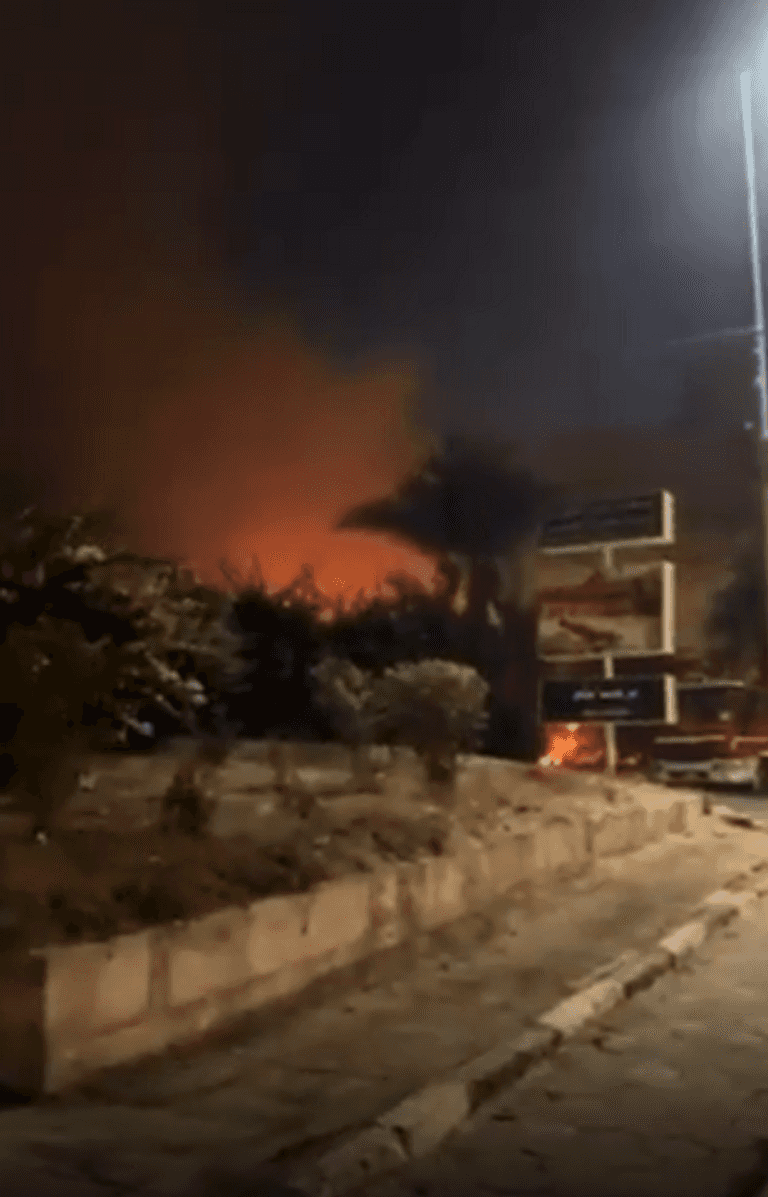 حريق قلعة صلاح الدين في مصر