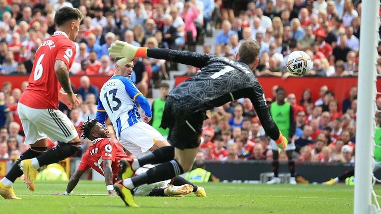 مانشستر يونايتد ضد برايتون في الدوري الإنجليزي