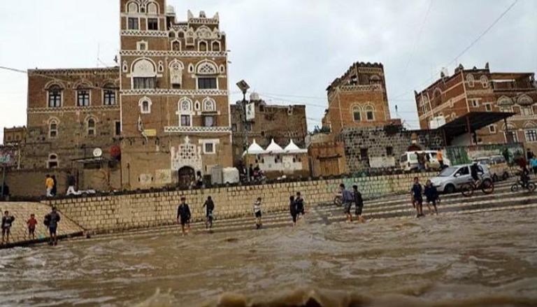 السيول تلحق أضرارا بمبان صنعاء التاريخية - أرشيفية
