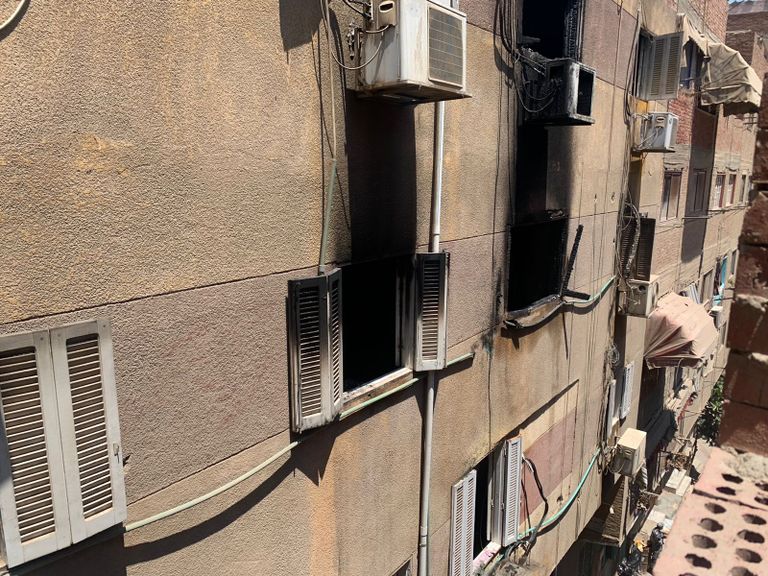 حريق كنيسة أبي سيفين في مصر 