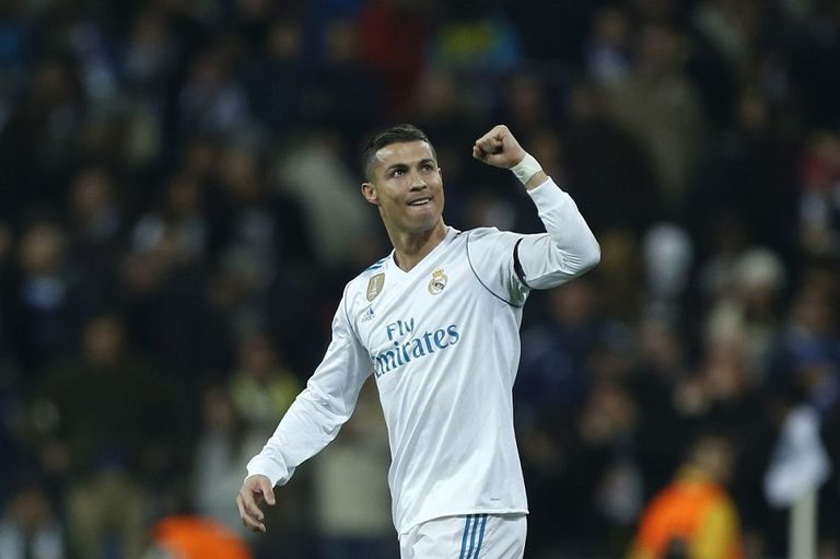 Cristiano Ronaldo in a Real Madrid shirt