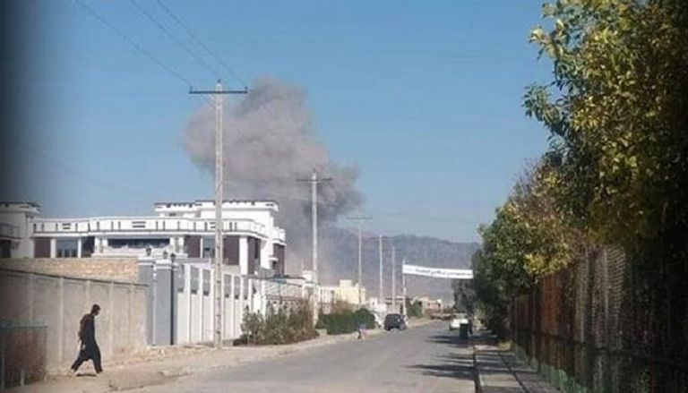 آثار الانفجار قرب مؤتمر طالبان في قندهار