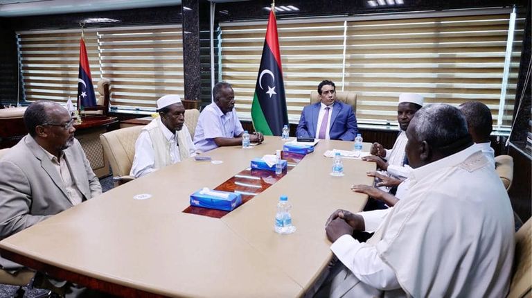 مظاهرة سابقة تطالب بعودة أهالي مرزق