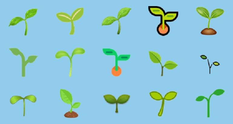 الغصن الأخضر إيموجي القلب الأخضر