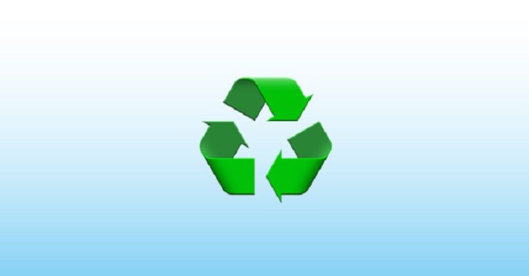 رمز اعادة التدوير إيموجي القلب الأخضر