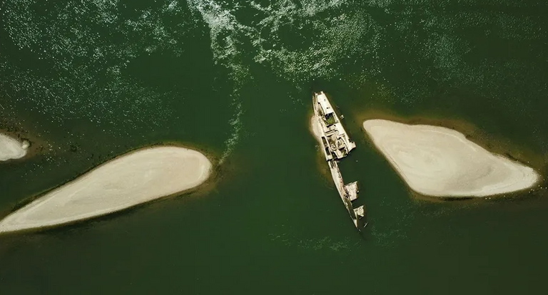 سفينة حربية ألمانية في نهر الدانوب