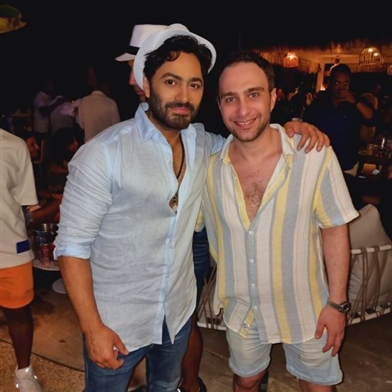 حسام حبيب مع تامر حسني حسام حبيب وشيرين عبدالوهاب