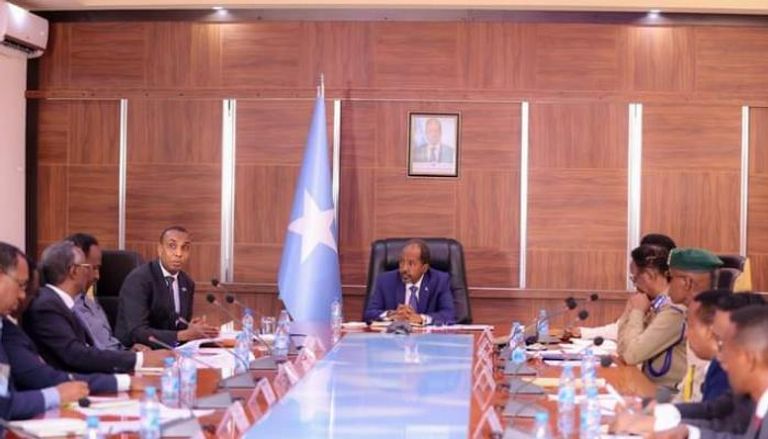 جانب من الاجتماع الاستثنائي للجنة الأمن القومي في الصومال