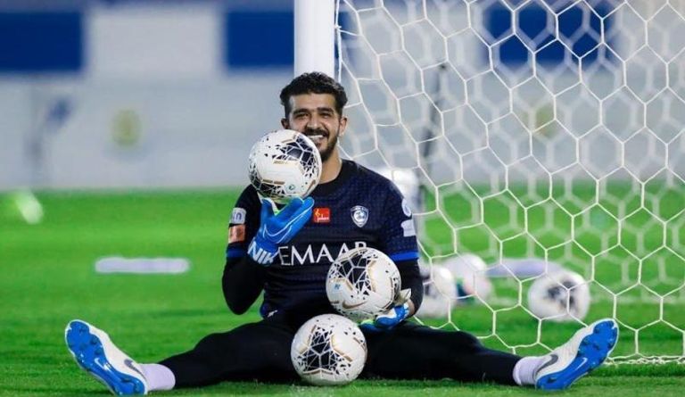 محمد المعيوف حارس الهلال السعودي محمد المعيوف ومحمد العويس