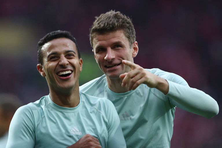 Thomas Muller and Thiago Alcantara