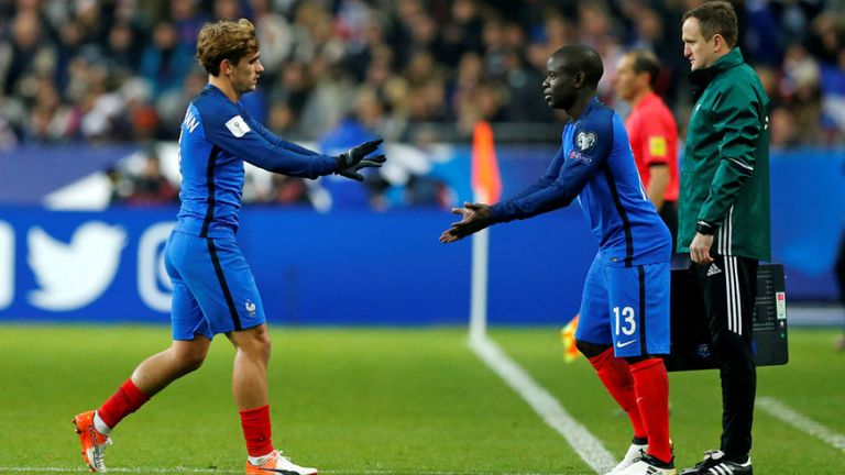 N'Golo Kante and Antoine Griezmann