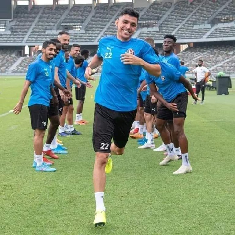 أشرف بن شرقي نجم الزمالك السابق المنتقل إلى الجزيرة