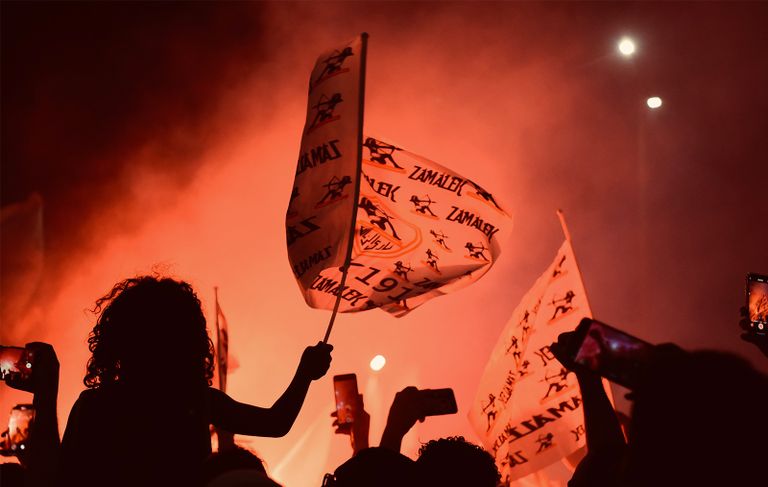 احتفالات جماهير الزمالك بالتتويج بالدوري المصري