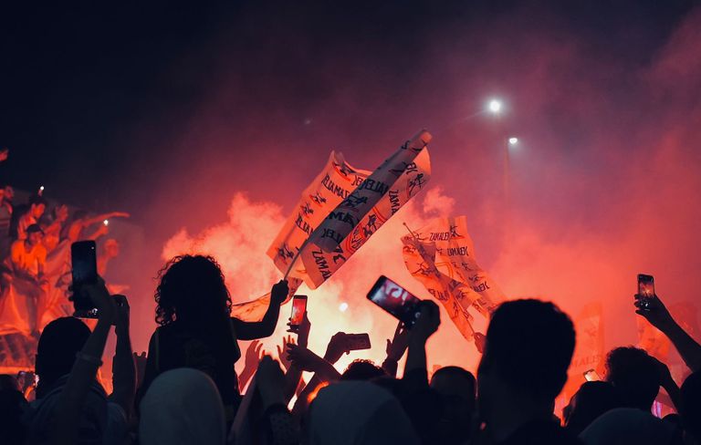 احتفالات جماهير الزمالك بالتتويج بالدوري المصري