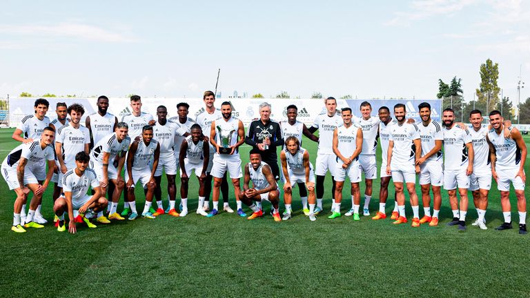 جائزة بنزيما في مران ريال مدريد بنزيما وأنشيلوتي