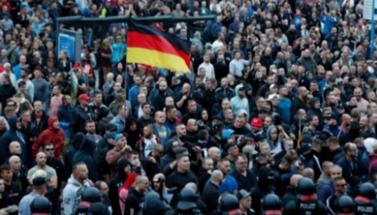 مظاهرة سابقة لأنصار اليمين المتطرف في ألمانيا