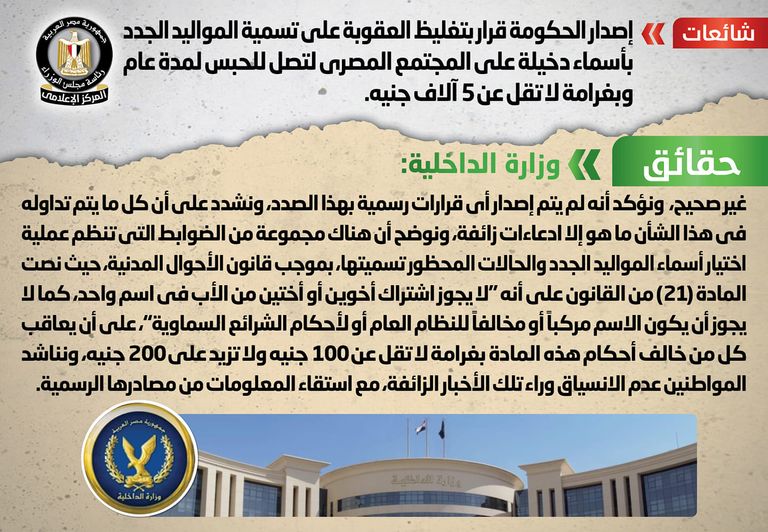 الحكومة المصرية تنفي تغليظ عقوبة التسمية بأسماء دخيلة على المجتمع مصريون في أحد شوارع القاهرة - أرشيفية