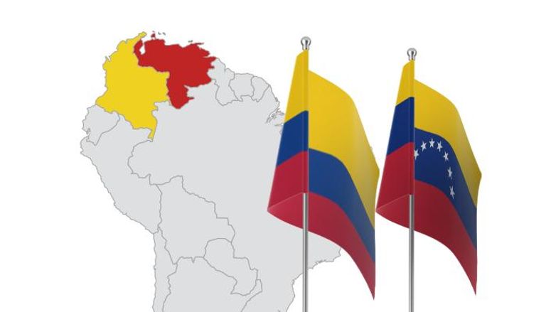 علما فنزويلا وكولومبيا