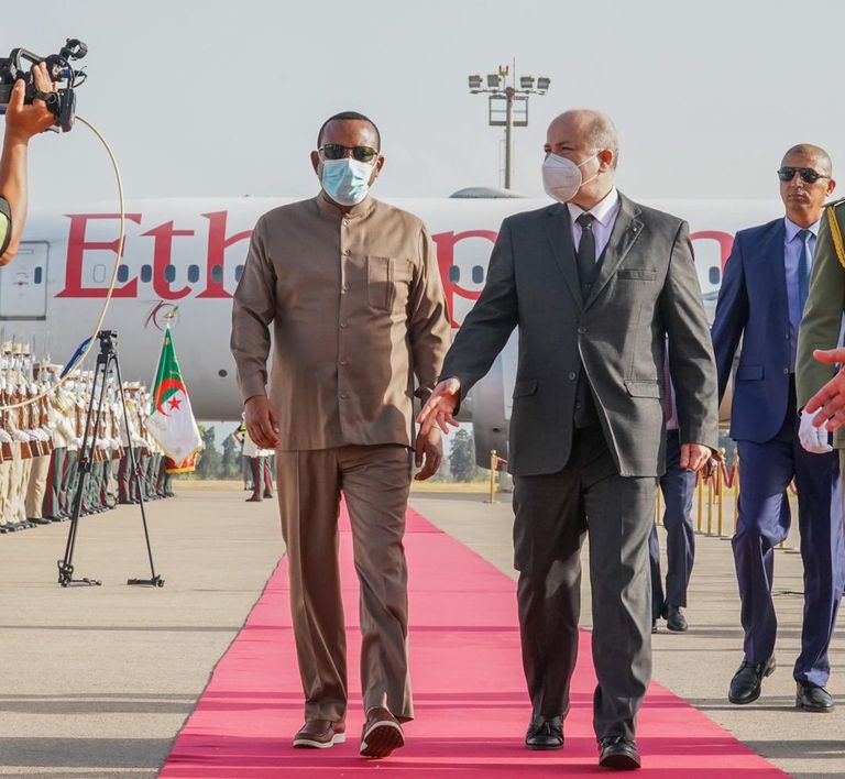رئيسا وزراء الجزائر وإثيوبيا