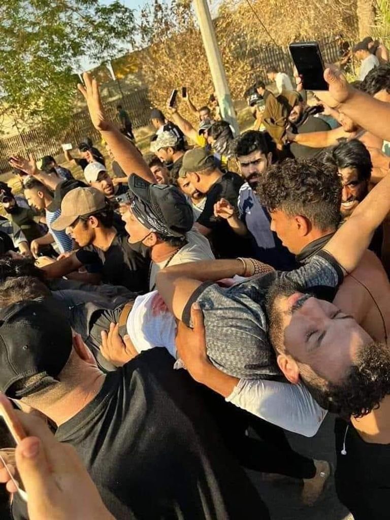 جانب من الاحتجاجات التي يشهدها العراق 