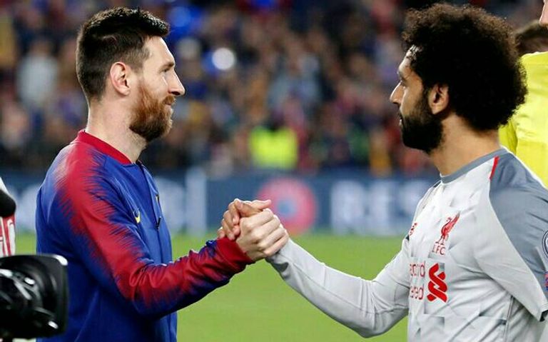 Mohamed Salah and Lionel Messi