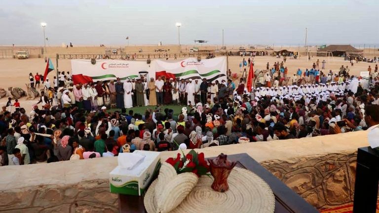 مهرجان الشيخ زايد يتوج فعاليته في سقطرى بعرس جماعي