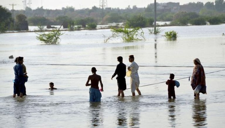 57 وفاة جديدة في فيضانات باكستان منهم 25 طفلا