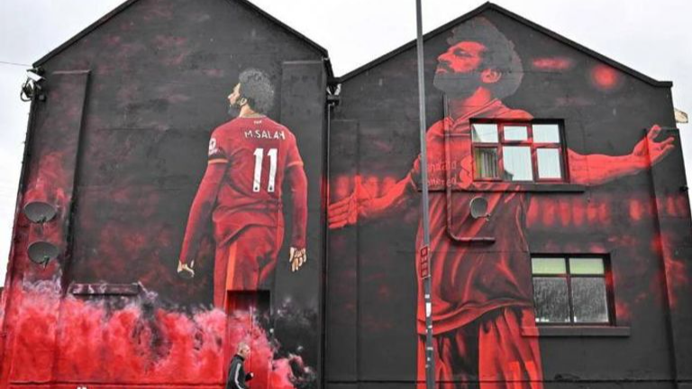 جدارية محمد صلاح في ليفربول محمد صلاح نجم ليفربول