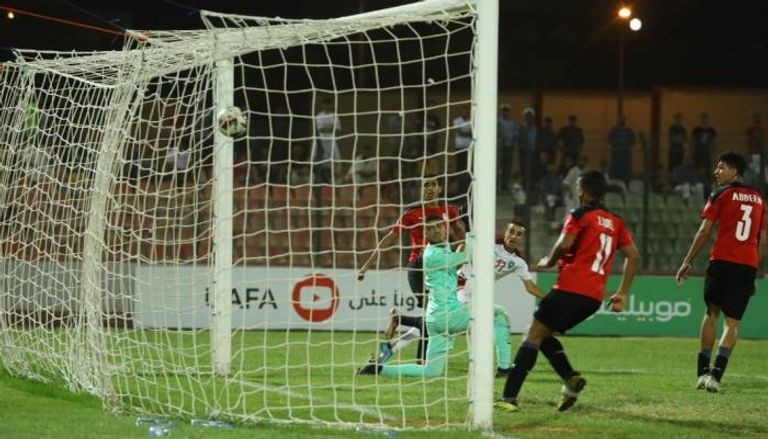 من مباراة مصر والمغرب في كأس العرب للناشئين