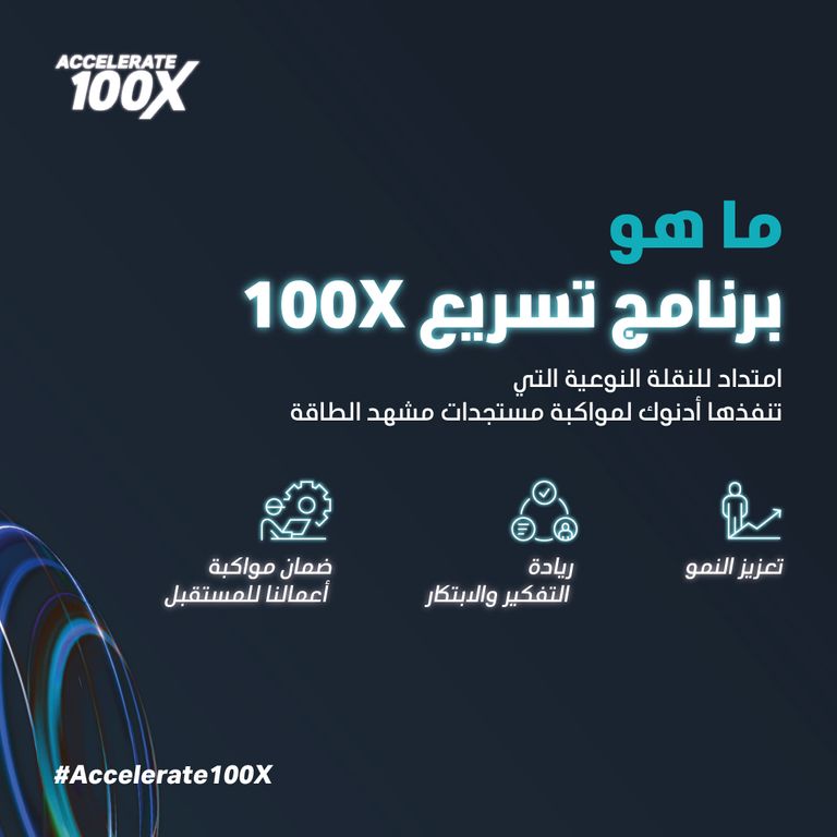 مشروع تسريع 100X أسهم في تطوير قدرات شركة أدنوك