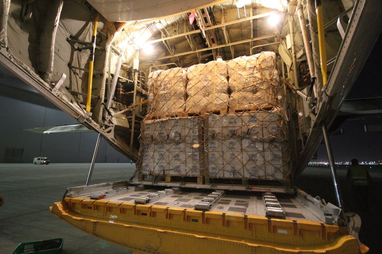 أولى طائرات المساعدات الإنسانية تنطلق من دبي إلى باكستان