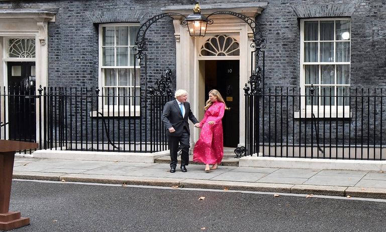 بوريس جونسون خلال خطابه الأخير 