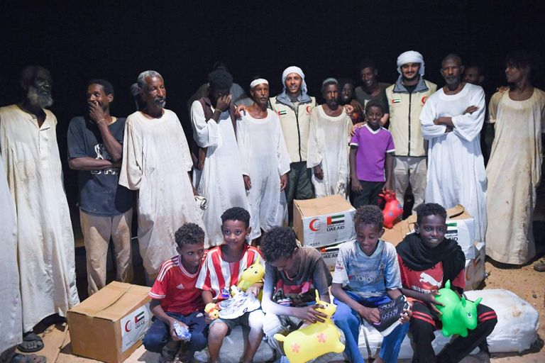 المساعدات الإماراتية لمتضرري السيول بالسودان 