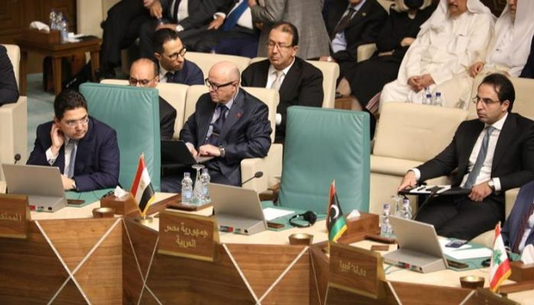 مقعد الوفد المصري شاغرا أثناء الاجتماع الوزاري العربي