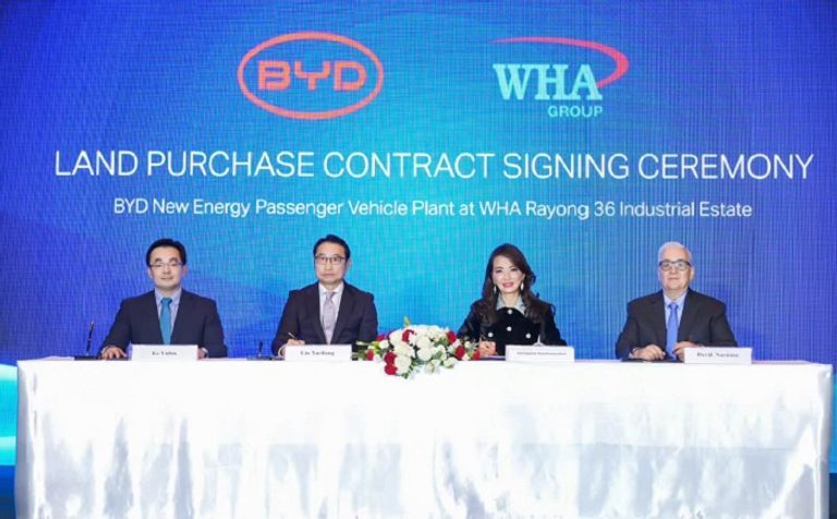 اتفاقية بين بي واي دي ومطور صناعي تايلاندي سيارات بي واي دي